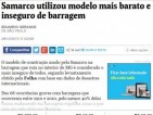 Folha de S.Paulo: “Samarco utilizou modelo mais barato e inseguro de barragem”