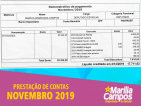 58ª PRESTAÇÃO DE CONTAS: NOVEMBRO/2019