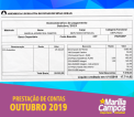 57ª PRESTAÇÃO DE CONTAS: OUTUBRO/2019