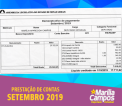 56ª PRESTAÇÃO DE CONTAS: SETEMBRO/2019