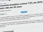 10.Crescimento do PIB do Brasil (média anual): FHC: 2,44%; Lula, 4,05% e Dilma, 2,13%